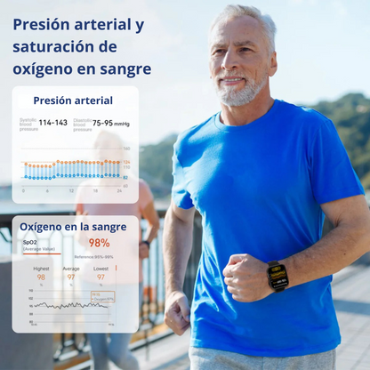 (Super ofertă) Ceas inteligent cu măsurarea glicemiei, ritmului cardiac, funcții telefonice și alte funcții